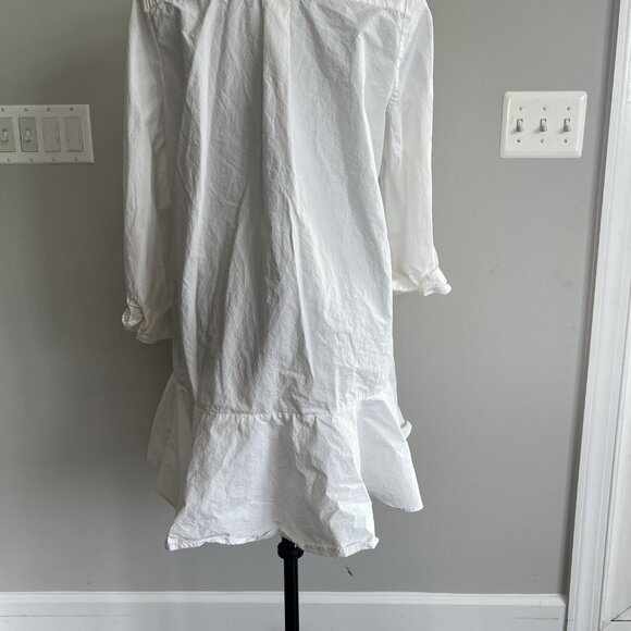 Tuckernuck White Cotton Poplin Callahan Shirt Dress Size Large - Picture 5 of 7